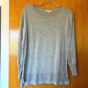 LOFT Light Gray Crewneck Sweater